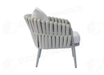 SET MARBELLA IN ALLUMINIO - CORDA BEIGE - CRETA