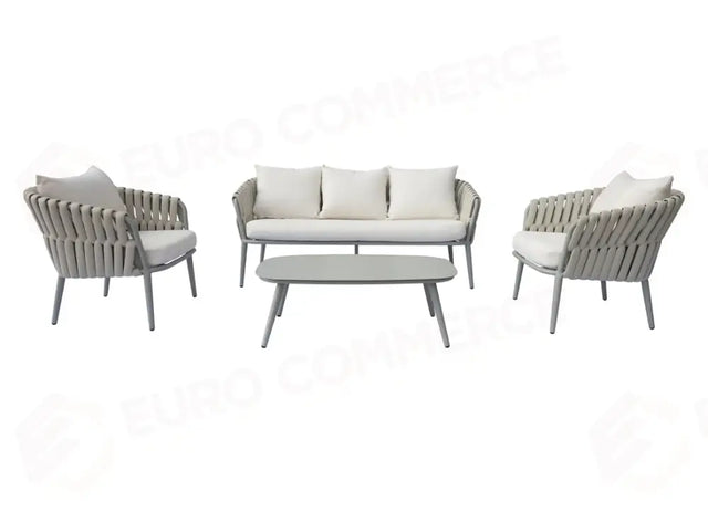 SET MARBELLA IN ALLUMINIO - CORDA BEIGE - CRETA SET169C - GREENWOOD