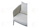 SET MARBELLA IN ALLUMINIO - CORDA BEIGE - CRETA