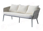 SET MARBELLA IN ALLUMINIO - CORDA BEIGE - CRETA