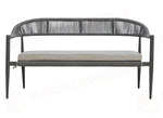 SET MILANO IN ALLUMINIO - WICKER GRIGIO - ANTRACITE