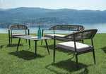 SET MILANO IN ALLUMINIO - WICKER GRIGIO - ANTRACITE