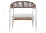 SET MILANO IN ALLUMINIO - WICKER PAGLIA - BIANCO