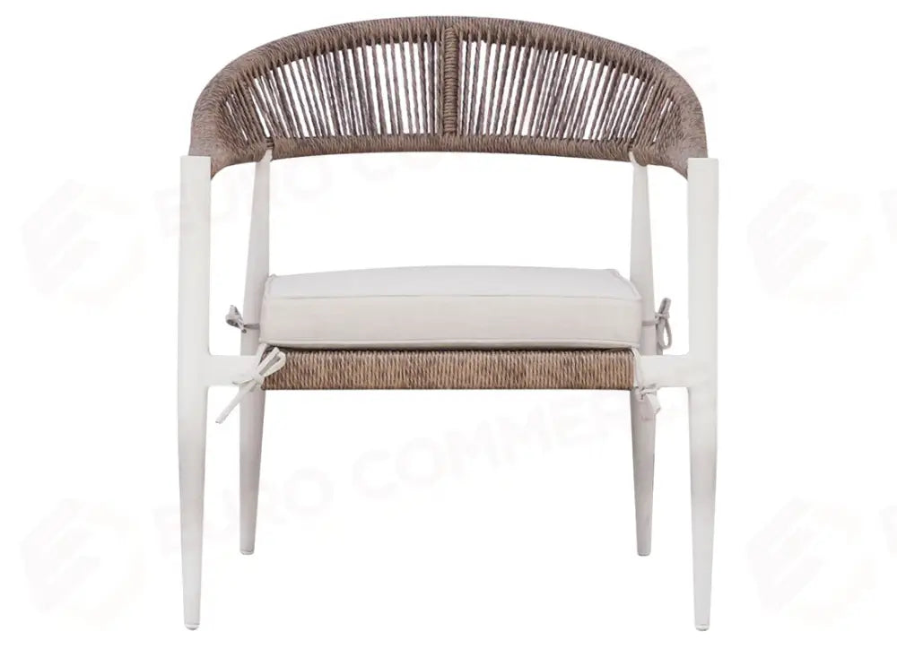 SET MILANO IN ALLUMINIO - WICKER PAGLIA - BIANCO