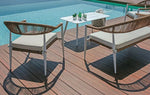 SET MILANO IN ALLUMINIO - WICKER PAGLIA - BIANCO