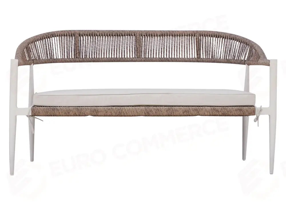 SET MILANO IN ALLUMINIO - WICKER PAGLIA - BIANCO