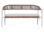SET MILANO IN ALLUMINIO - WICKER PAGLIA - BIANCO