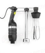 SET: MISCELATORE STICK 350 A VELOCITÀ VARIABILE + FRUSTA + RACK PARETE HENDI KITCHEN LINE NERO