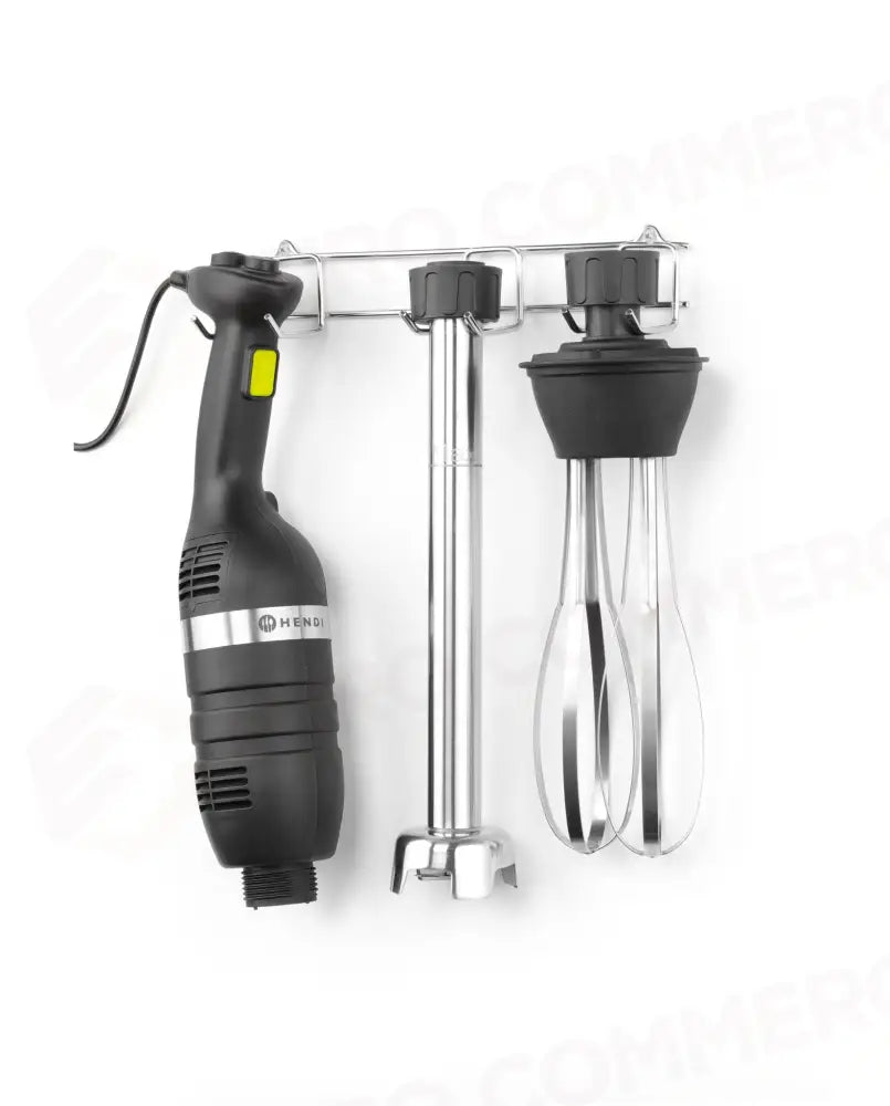 SET: MISCELATORE STICK 350 A VELOCITÀ VARIABILE + FRUSTA + RACK PARETE HENDI KITCHEN LINE NERO