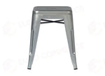 SGABELLO BASSO IN LAMIERA - SILVER - IMPILABILE