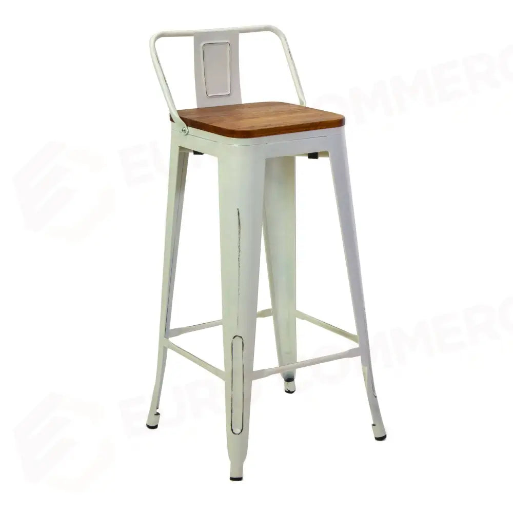 SGABELLO FERRO NEW BRISTOL BIANCO SEDUTA LEGNO CM42X42H77/94 - 8042370000 - VACCHETTI