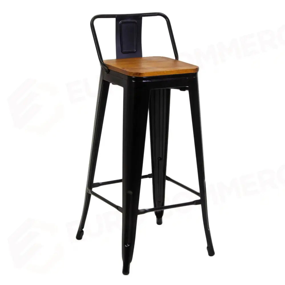 SGABELLO FERRO NEW BRISTOL NERO SEDUTA LEGNO CM42X42H77/94 - 8042380000 - VACCHETTI