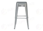 SGABELLO IN LAMIERA - SILVER - IMPILABILE