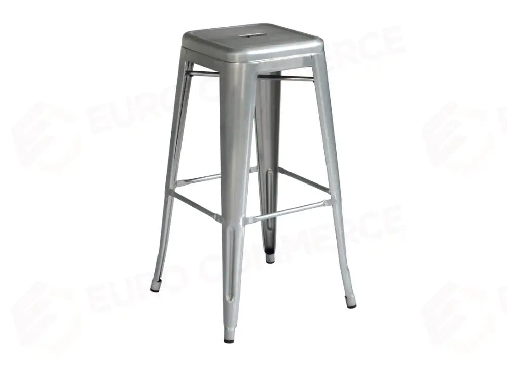 SGABELLO IN LAMIERA - SILVER - IMPILABILE