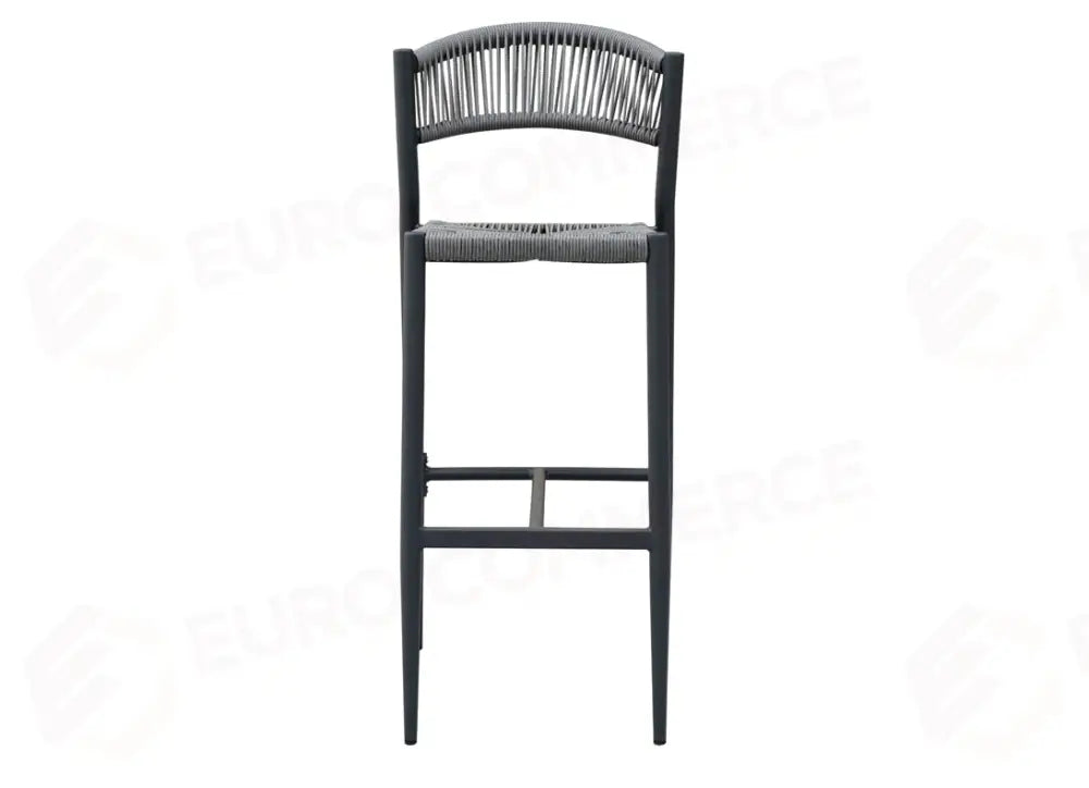 SGABELLO MILANO IN ALLUMINIO - WICKER GRIGIO - ANTRACITE