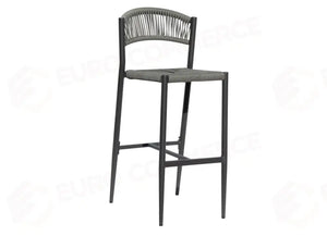 SGABELLO MILANO IN ALLUMINIO - WICKER GRIGIO - ANTRACITE