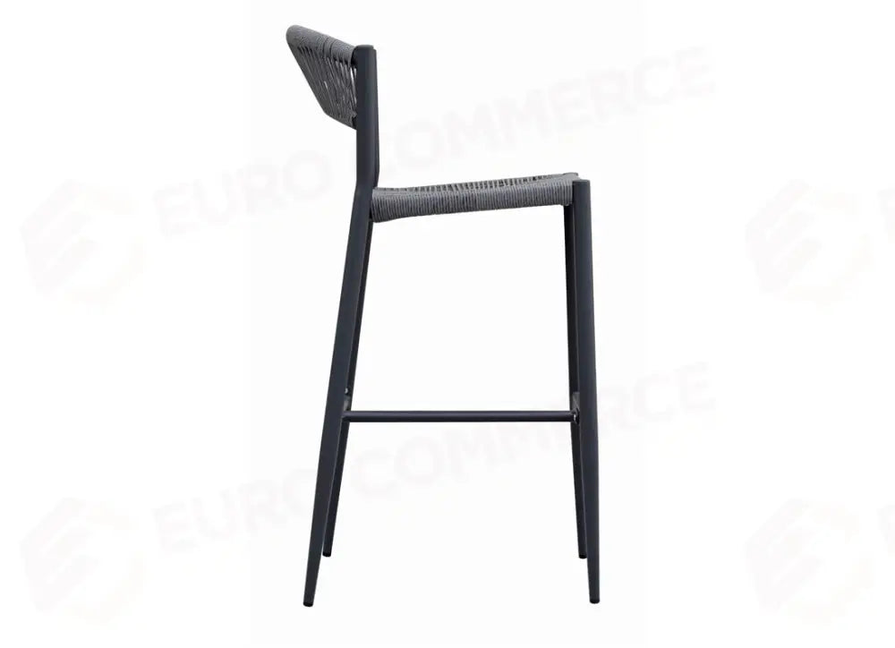SGABELLO MILANO IN ALLUMINIO - WICKER GRIGIO - ANTRACITE