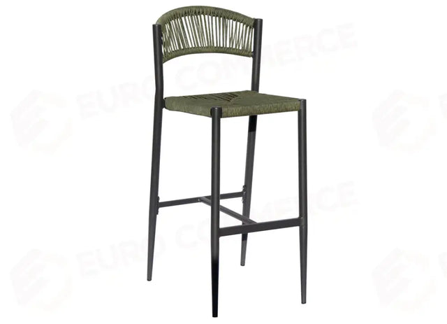 SGABELLO MILANO IN ALLUMINIO - WICKER VERDE - ANTRACITE BS69GV - GREENWOOD