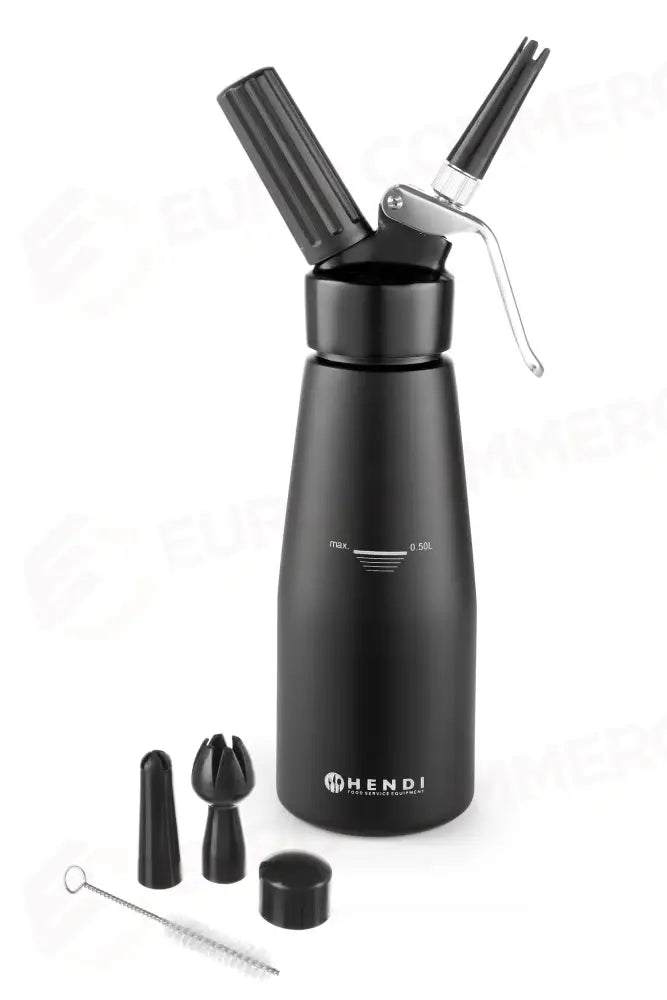 SIFONE PER PANNA HENDI KITCHEN LINE 0,5L NERO Ø80X(H)260MM - 588420