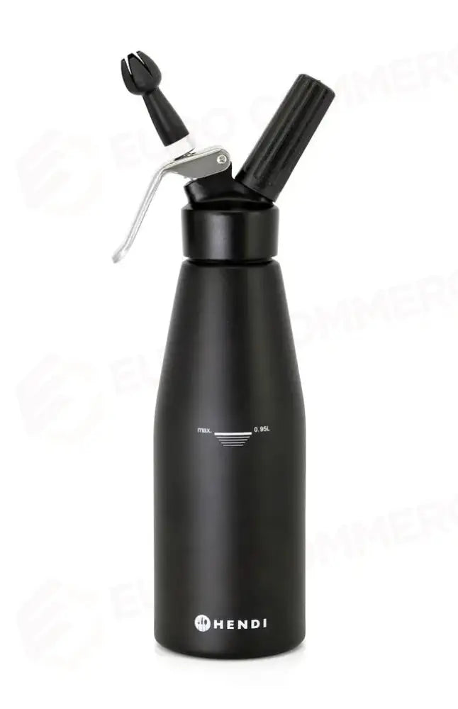 SIFONE PER PANNA NERO KITCHEN LINE 0,95L NERO Ø95X(H)320MM - HENDI