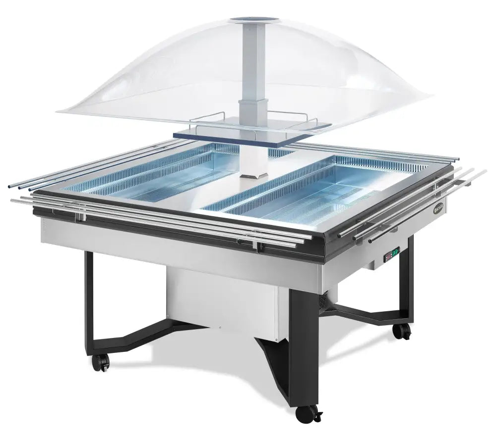 SISTEMA DI BUFFET ELEGANTI E RAFFINATI - CUPOLA INOX CON MENSOLE - SCAIOLA