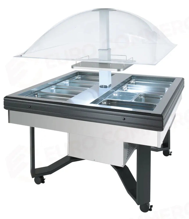 ELEGANT AND REFINED BUFFET SYSTEM - STAINLESS STEEL DOME WITHOUT SHELVES - SCAIOLA