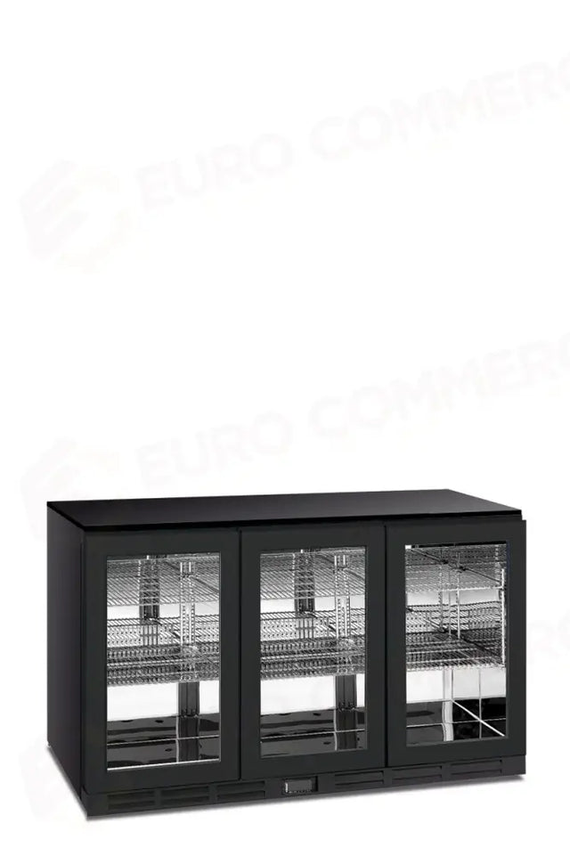 RÉFRIGÉRATEUR SOUS COMPTOIR PORTE BATTANTE, PORTE VITRÉE, 3 PORTES, STATIQUE AVEC AGITATEUR - -2 °C / +10 °C - COLD BAR 300 BLK - KLIMAITALIA
