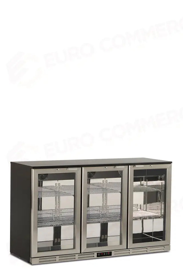 FRIGO RETRO BANCO PORTA BATTENTE, PORTA VETRO, 3 ANTE, STATICO CON AGITATORE - 0 °C / +10 °C - S 285 XH - KLIMAITALIA