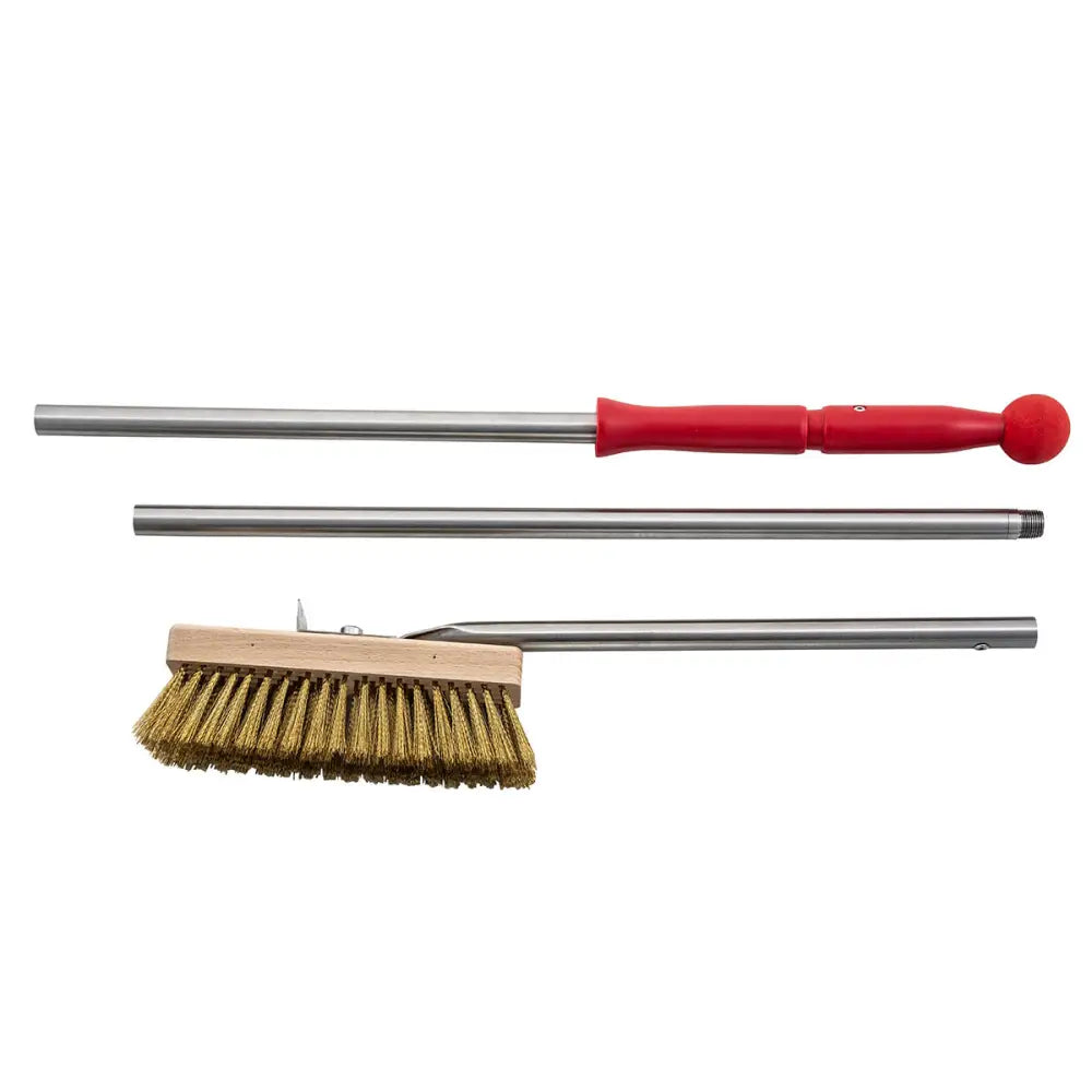 SPAZZOLONE ORIENTABILE SMONTABILE 20X6X7CM SETOLE IN OTTONE-TOT.163CM - 237006S - PIAZZA - PIZZERIA