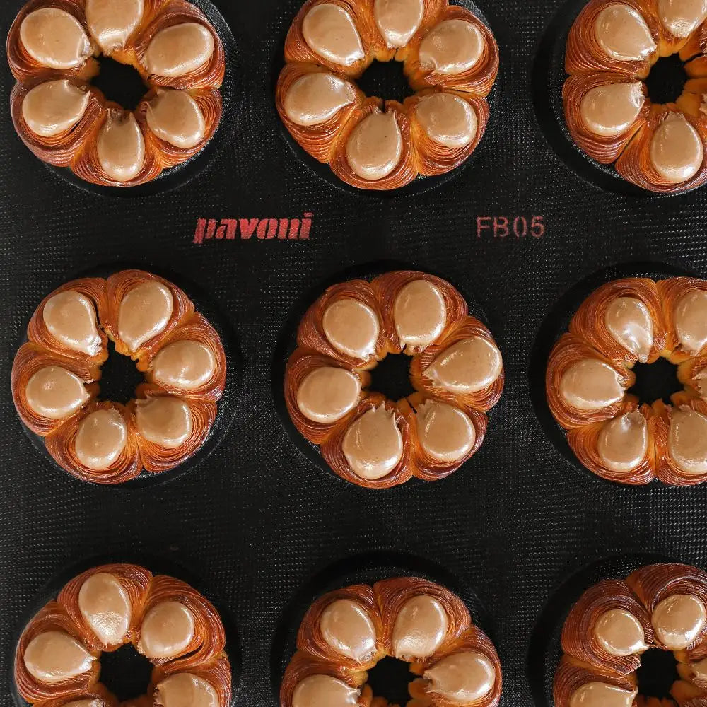 STAMPO FIBERFORM MM 600X400 15 IMPRONTE QUICHES Ø MM 105X20 H - VOL. ~ 135 ML - FB05 - PAVONI ITALIA