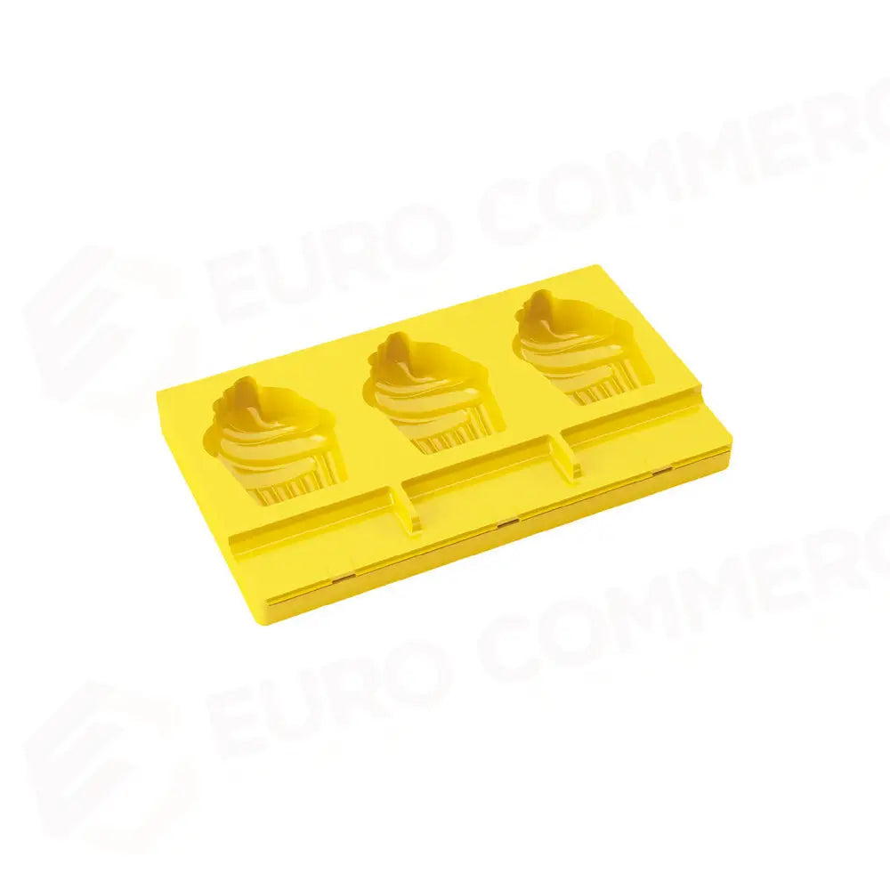STAMPO IN SILICONE 200 X 120 MM - 3 IMPRONTE CUPCAKE 50 X 70 MM + 50 STECCHI - PL09 - PAVONI ITALIA - STAMPI