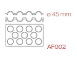 STAMPO IN SILICONE 300 X 175 MM - 11 IMPRONTE SFERA Ø 45 MM - AF002 - PAVONI ITALIA
