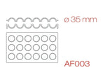 STAMPO IN SILICONE 300 X 175 MM - 18 IMPRONTE SFERA Ø 35 MM - AF003 - PAVONI ITALIA