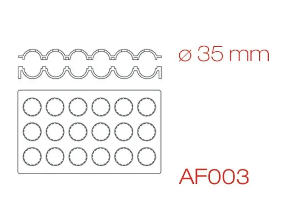 STAMPO IN SILICONE 300 X 175 MM - 18 IMPRONTE SFERA Ø 35 MM - AF003 - PAVONI ITALIA