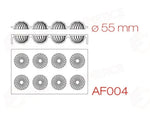 STAMPO IN SILICONE 300 X 175 MM - 8 IMPRONTE SFERA Ø 55 MM - AF004 - PAVONI ITALIA