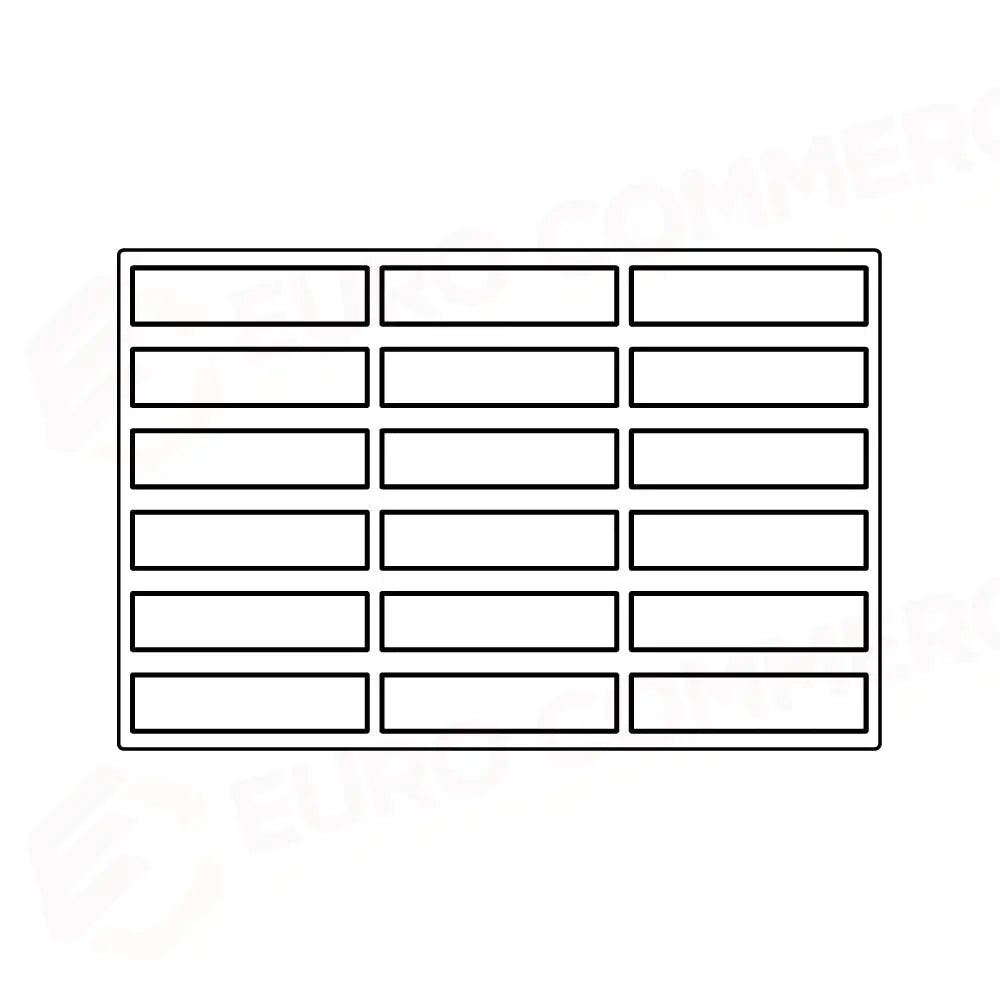 STAMPO IN SILICONE CHOCOFLEX 290 X 190 MM - 18 IMPRONTE 90 X 22 X H 14 10 MM - LS07 - PAVONI ITALIA - STAMPI