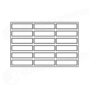 STAMPO IN SILICONE CHOCOFLEX 290 X 190 MM - 18 IMPRONTE 90 X 22 X H 14 10 MM - LS07 - PAVONI ITALIA - STAMPI