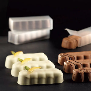 STAMPO IN SILICONE DELICIOUS SNACK 285 X 175 MM - 15 IMPRONTE 90 X 30 X H 19 MM - DS01 - PAVONI ITALIA - STAMPI