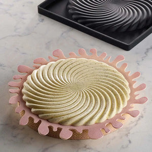 STAMPO IN SILICONE PER TOP TWIRL EMMANUELE FORCONE MM 190X190 1 IMPRONTA Ø MM 160X10 H - VOL. ~ 160 ML - TOP30S