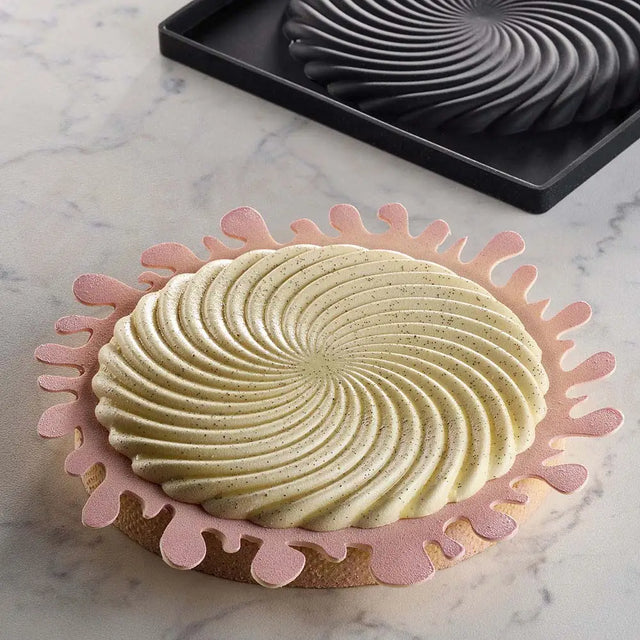 STAMPO IN SILICONE PER TOP TWIRL EMMANUELE FORCONE MM 190X190, 1 IMPRONTA Ø MM 160X10 H - VOL. ~ 160 ML - TOP30S - PAVONI ITALIA