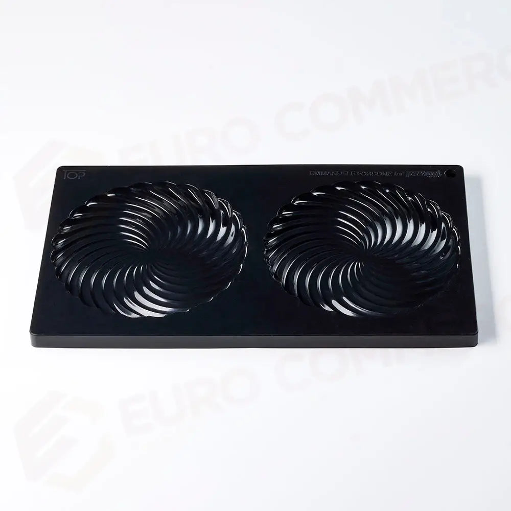 STAMPO IN SILICONE PER TOP TWIRL EMMANUELE FORCONE MM 300X175 2 IMPRONTE Ø MM 140X10 H - VOL. ~ 120 ML - TOP29S