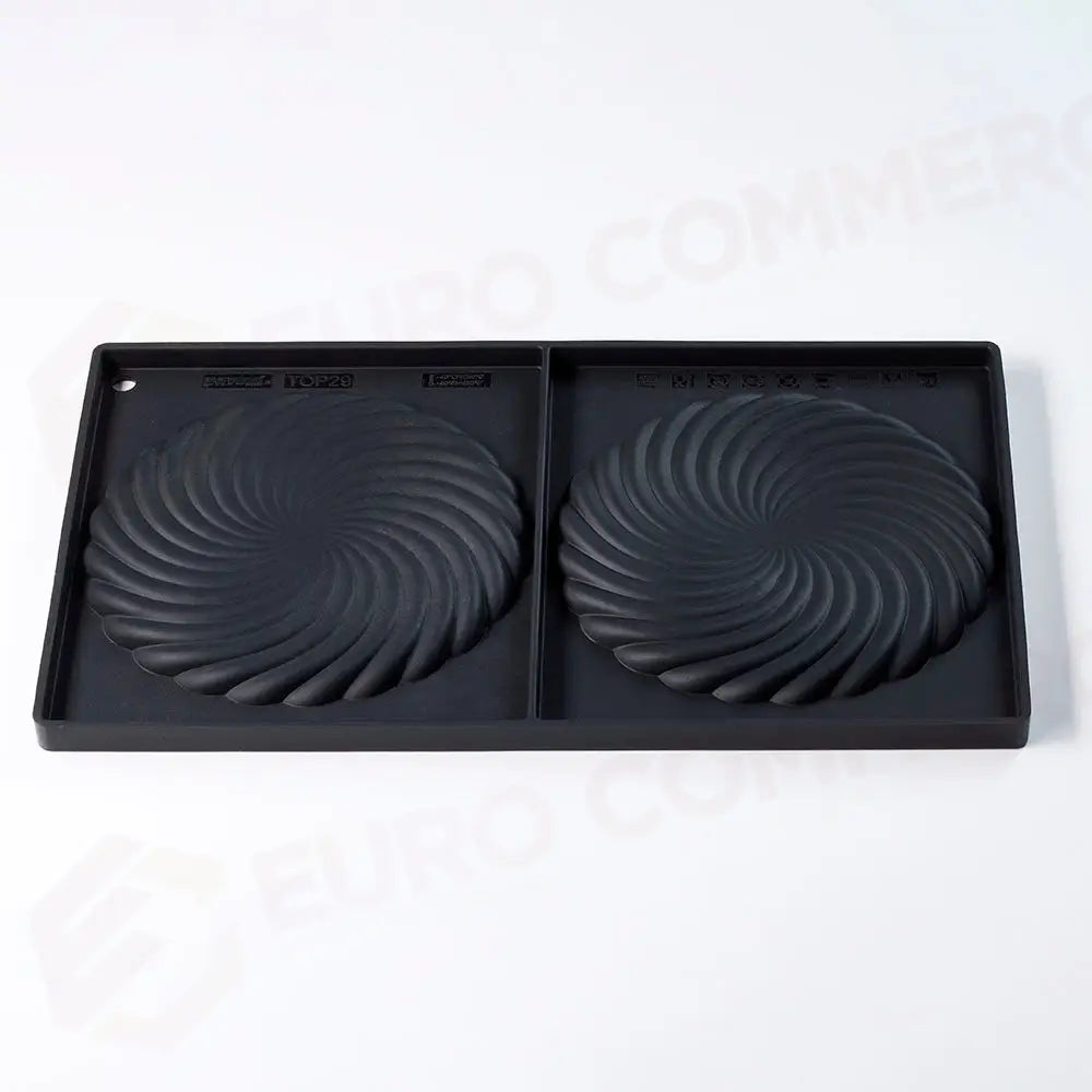 STAMPO IN SILICONE PER TOP TWIRL EMMANUELE FORCONE MM 300X175 2 IMPRONTE Ø MM 140X10 H - VOL. ~ 120 ML - TOP29S
