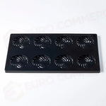 STAMPO IN SILICONE PER TOP TWIRL EMMANUELE FORCONE MM 300X175 8 IMPRONTE Ø MM 60X8 H - VOL. ~ 18 ML - TOP28S - PAVONI