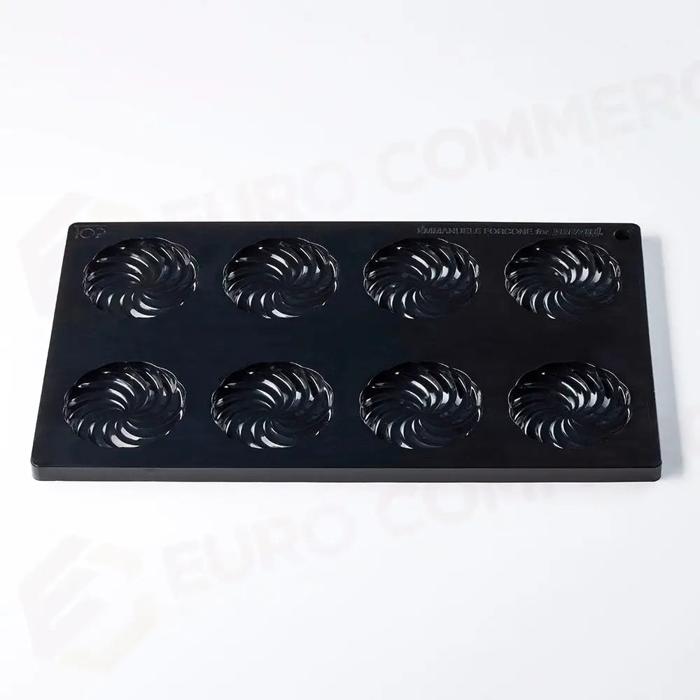 STAMPO IN SILICONE PER TOP TWIRL EMMANUELE FORCONE MM 300X175 8 IMPRONTE Ø MM 60X8 H - VOL. ~ 18 ML - TOP28S - PAVONI
