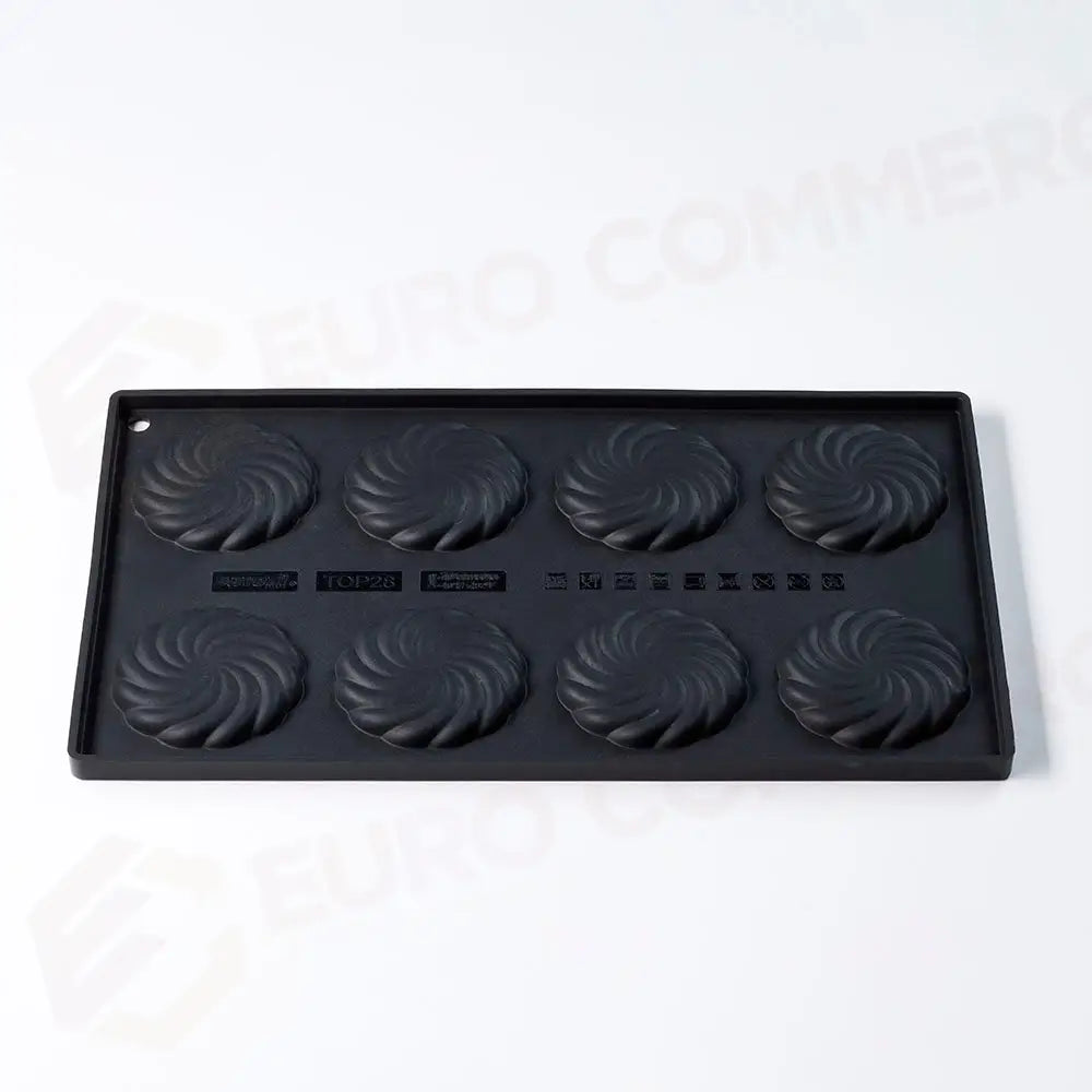 STAMPO IN SILICONE PER TOP TWIRL EMMANUELE FORCONE MM 300X175 8 IMPRONTE Ø MM 60X8 H - VOL. ~ 18 ML - TOP28S - PAVONI