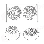 STAMPO IN SILICONE TOP CORAL 300 X 175 MM 2 IMPRONTE Ø 135 X H 15 MM - VOL.90 ML + PACK - TOP09S - PAVONI ITALIA