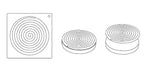 STAMPO IN SILICONE TOP IPNOSI 190 X 190 MM 1 IMPRONTA Ø 160 X H 10 MM - VOL.185 ML + PACK - TOP06S - PAVONI ITALIA