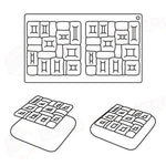 STAMPO IN SILICONE TOP MAYA 300 X 175 MM 2 IMPRONTE 135 X 135 X H 7 MM - VOL.90 ML + PACK - TOP01S - PAVONI ITALIA