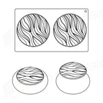 STAMPO IN SILICONE TOP RIVER 300 X 175 MM 2 IMPRONTE Ø 135 X H 15 MM - VOL.110 ML + PACK - TOP08S - PAVONI ITALIA