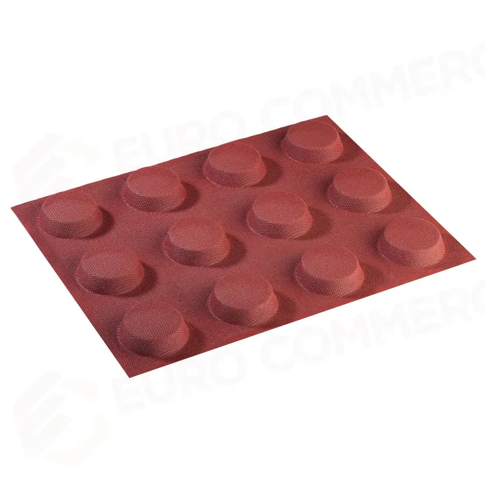 STAMPO MICROFORATO FORMASIL 400 X 300 MM FORME TONDE - 12 IMPRONTE Ø SUP. 65 MM Ø INF. 55 MM X H 20 MM VOL. 57 ML